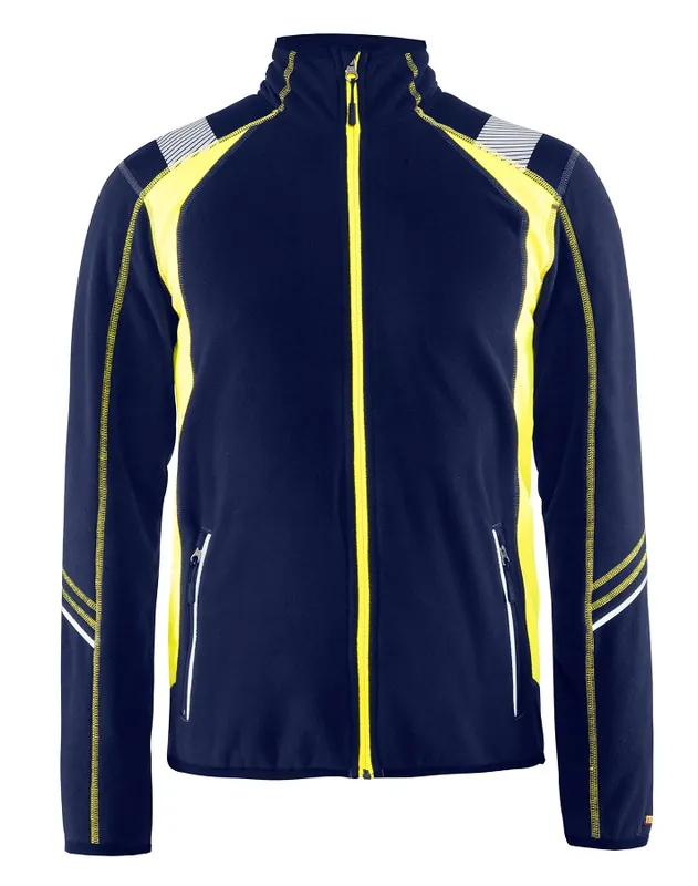 Ausverkauf Blakläder Microfleece Jacke marineblau/gelb Größe: 3XL