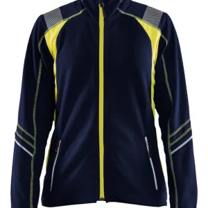 Blakläder Damen Microfleece Jacke 4973 marineblau/gelb  Größe: 3XL Markenware