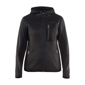 Abverkauf Blakläder Strick Damen-Softshell-Jacke 4931 grau melange/schwarz Größe: 3XL