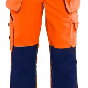 Blakläder Damen HighVis Bundhose 7156 mit Werkzeugtaschen orange/marineblau Größe: 25 Preisreduziert