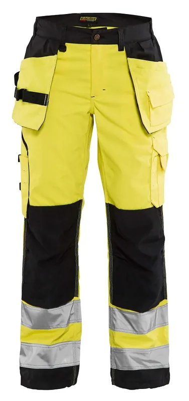 Bestseller Blakläder Damen HighVis Bundhose 7156 mit Werkzeugtaschen gelb/schwarz Größe: 25
