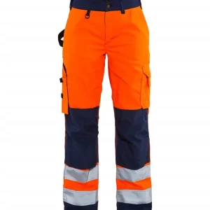 Solange Der Vorrat Reicht Blakläder Damen HighVis Bundhose 7155 ohne Werkzeugtaschen orange/marineblau Größe: 25