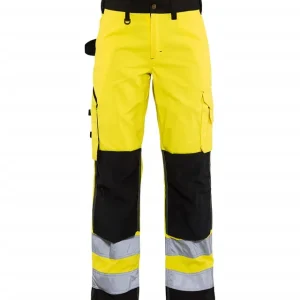 Blakläder Damen HighVis Bundhose 7155 ohne Werkzeugtaschen gelb/schwarz Größe: 25 Ausverkauf