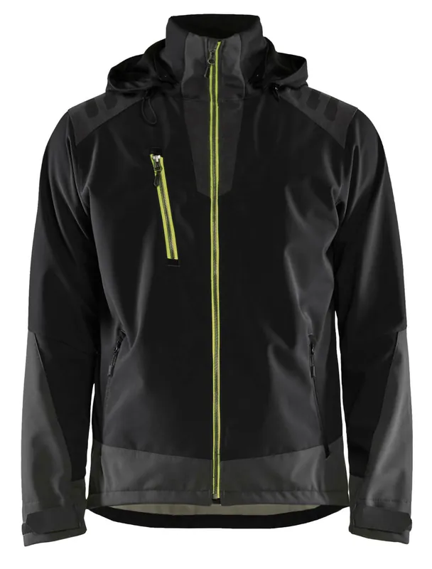 Sonderaktion Blakläder Softshell Jacke 4749 schwarz/gelb Größe: 3XL