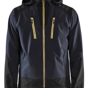 Sofort Bestellen Blakläder Softshell Jacke 4749 dunkelblau/gelb Größe: 3XL