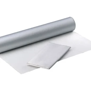 Markenprodukt JUTEC Hitzeschutzgewebe Atlasbindung, Alufix B: 2000 mm glatt, bis 600°C, 650 g/m²  Länge: 25 m