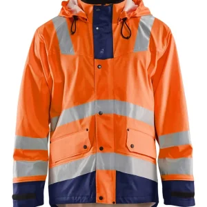 Ausverkauf Blakläder Regenjacke Level 2 orange/marineblau Größe: 3XL