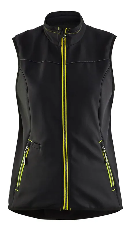 Top-Preis Blakläder Damen Softshell Weste schwarz/gelb Größe: 3XL