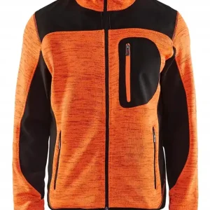 Top-Seller Blakläder Strickjacke 4930 mit Softshell orange/schwarz Größe: 3XL