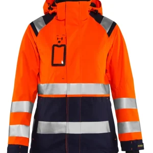 Bestpreis Blakläder Damen High Vis Shell Jacke 4904 orange/marineblau Größe: 3XL