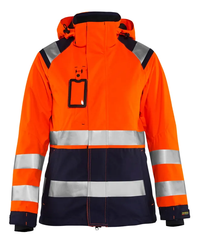 Bestpreis Blakläder Damen High Vis Shell Jacke 4904 orange/marineblau Größe: 3XL