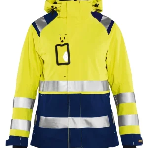 Solange Der Vorrat Reicht Blakläder Damen High Vis Shell Jacke 4904 gelb/marineblau Größe: 3XL