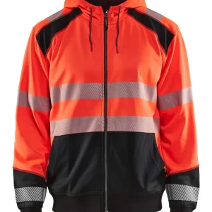 Begrenztes Angebot Blakläder High Vis Kapuzensweater High Vis rot/schwarz Größe: 3XL