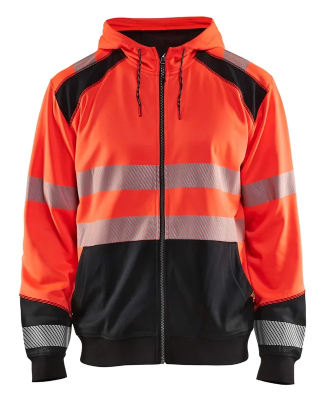 Begrenztes Angebot Blakläder High Vis Kapuzensweater High Vis rot/schwarz Größe: 3XL