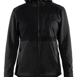 Blakläder Damen Kapuzenjacke mit Reißverschluss schwarz Größe: 3XL Preisknaller