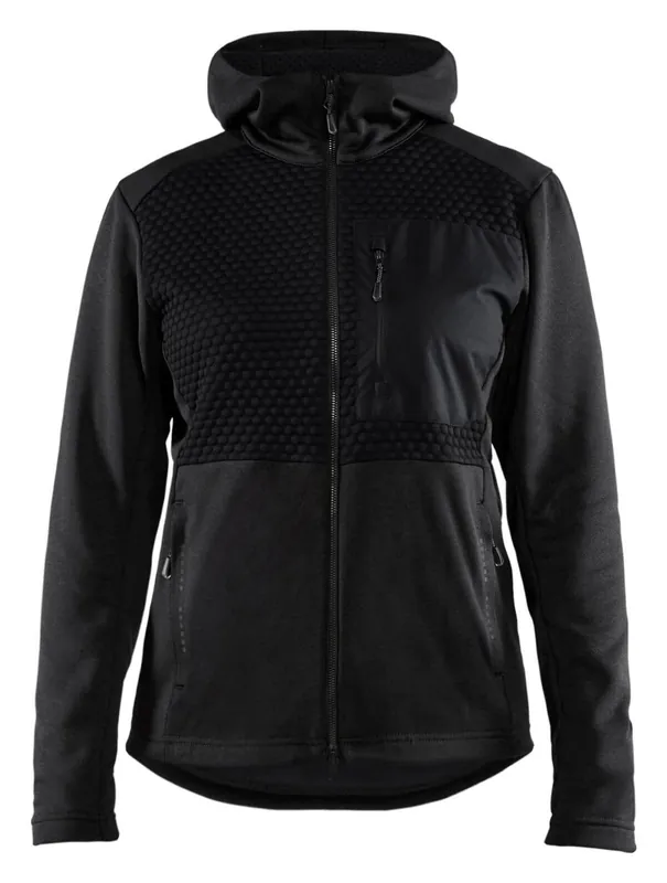 Blakläder Damen Kapuzenjacke mit Reißverschluss schwarz Größe: 3XL Preisknaller