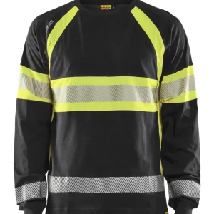 Sichere Zahlung Blakläder High Vis Shirt langärmelig 3510 schwarz/gelb Größe: 3XL