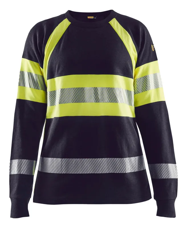 Blakläder Damen Flammschutz Langarmshirt 3494 marinebl/gelb Größe: 3XL Rabatt