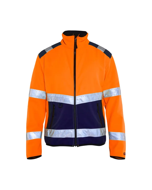 Top-Seller Blakläder High Vis Softshell Jacke 4877 orange/marineblau Größe: 3XL