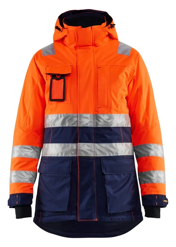 Blakläder Damen High Vis Winter Parka orange/marineblau Größe: 3XL Garantierte Lieferung