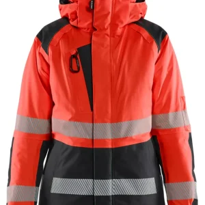 Blakläder Damen HighVis Winterjacke Kl.2 HighVis rot/schwarz Größe: 3XL Top-Angebot
