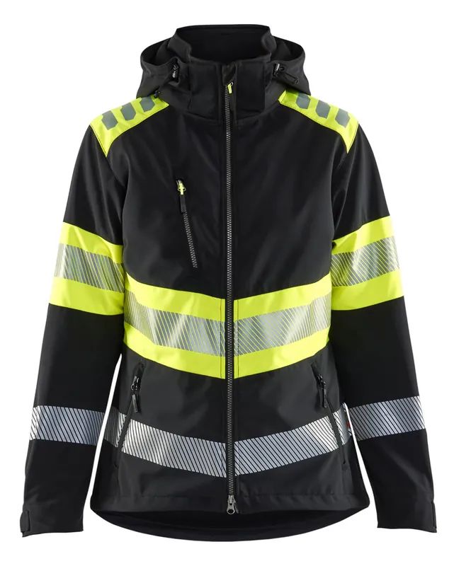 Top-Angebot Blakläder Damen High Vis Softshelljacke 4404 schwarz/gelb Größe: 3XL