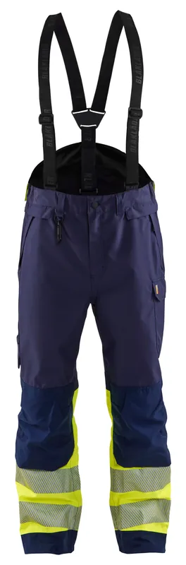 Top-Angebot Blakläder HighVis Shell Bundhose 1877 Kl.1 extra kurz marineblau/gelb Größe: 3XLS