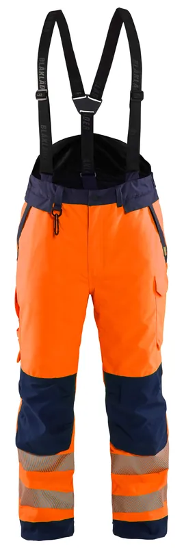 Billig Blakläder HighVis Winterhose 1875 extra kurz orange/marinebl Größe: 3XLS