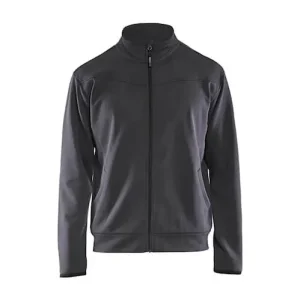 Super-Preis Blakläder Sweatjacke, Reißverschluss mittelgrau/schwarz  Größe: 3XL