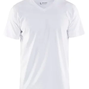 Versand Am Gleichen Tag Blakläder T-Shirt, V Kragen weiß Größe: 3XL