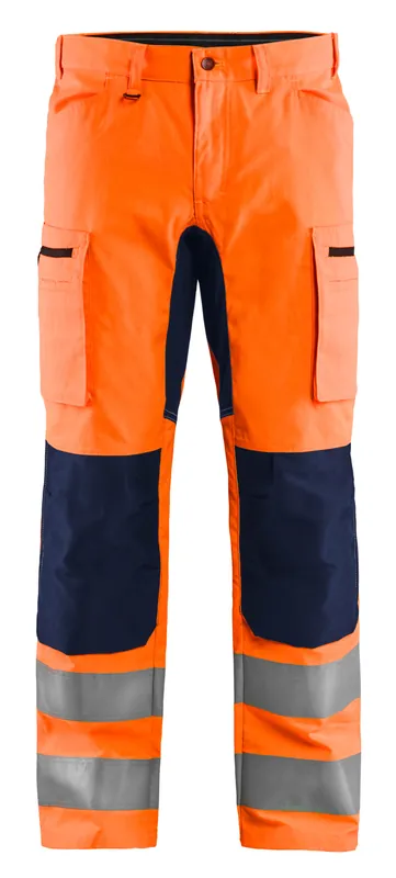Sonderangebot Blakläder HighVis Bundhose 1585 mit Stretch HighVis orange/marineblau