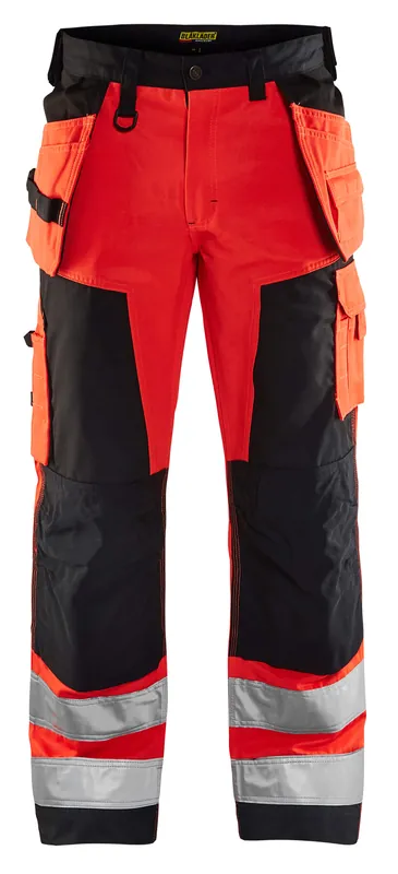 Top-Preis Blakläder High Vis Bundhose Kl.2 1568 High Vis rot/schwarz