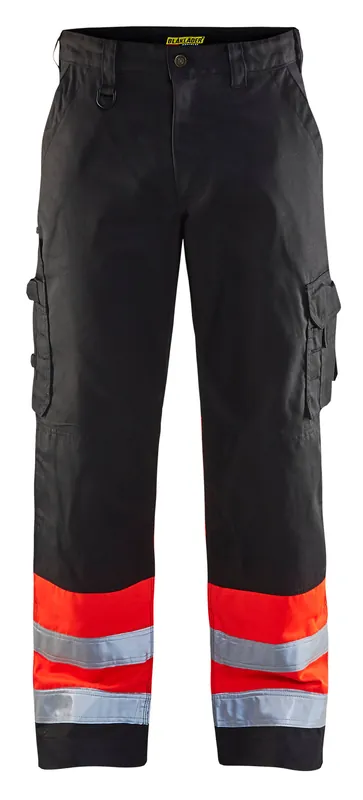 Versand Am Gleichen Tag Blakläder High Vis Bundhose Klasse 1 1564 schwarz/rot