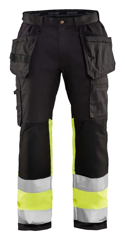Zertifiziert Blakläder High Vis Bundhose mit Stretch schwarz/gelb