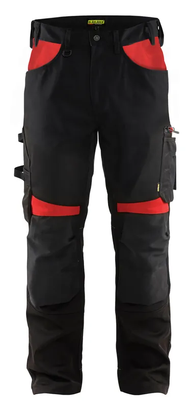 Sonderangebot Blakläder Handwerker Bundhose ohne Nageltaschen schwarz/rot