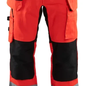 Sofort Bestellen Blakläder HighVis Bundhose Stretch High Vis rot/schwarz