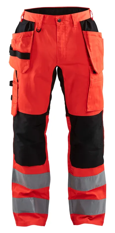 Sofort Bestellen Blakläder HighVis Bundhose Stretch High Vis rot/schwarz