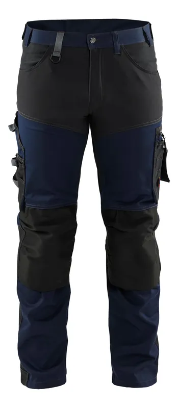 Abverkauf Blakläder Handwerker Bundhose mit Stretch dunkel marineblau/schwarzarz