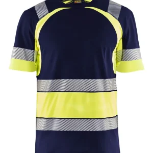 Abverkauf Blakläder High vis T-Shirt marineblau/gelb Größe: 3XL