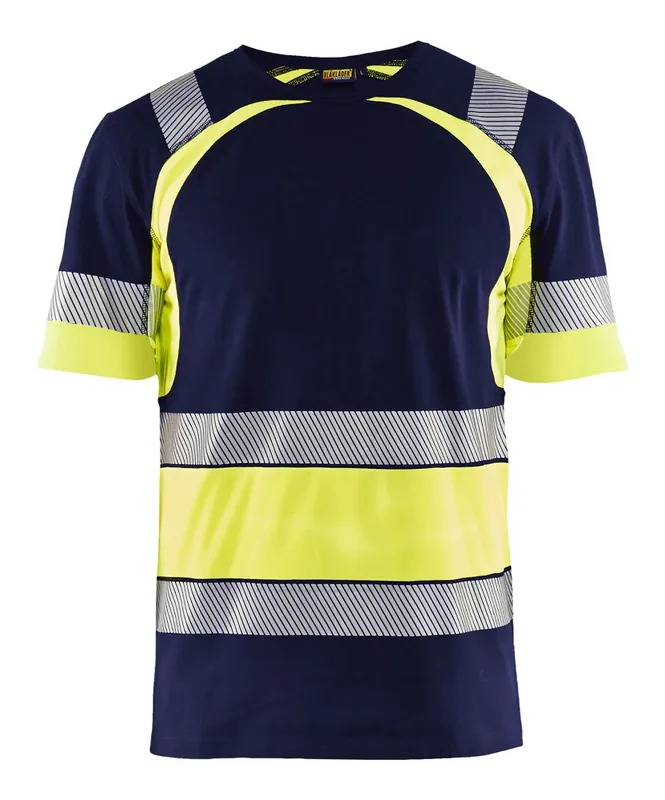 Abverkauf Blakläder High vis T-Shirt marineblau/gelb Größe: 3XL