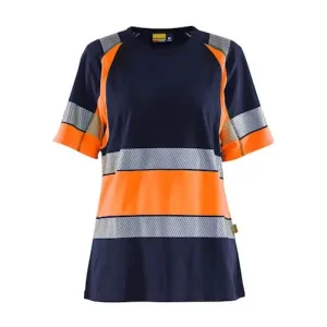 Blakläder Damen High Vis T-Shirt 3410 Kl.1 marineblau/orange Größe: 3XL Solange Der Vorrat Reicht
