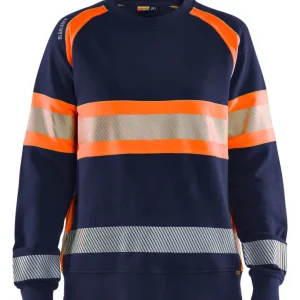 Blakläder Damen High Vis Sweatshirt 3409 marineblau/orange Größe: 3XL Preisknaller