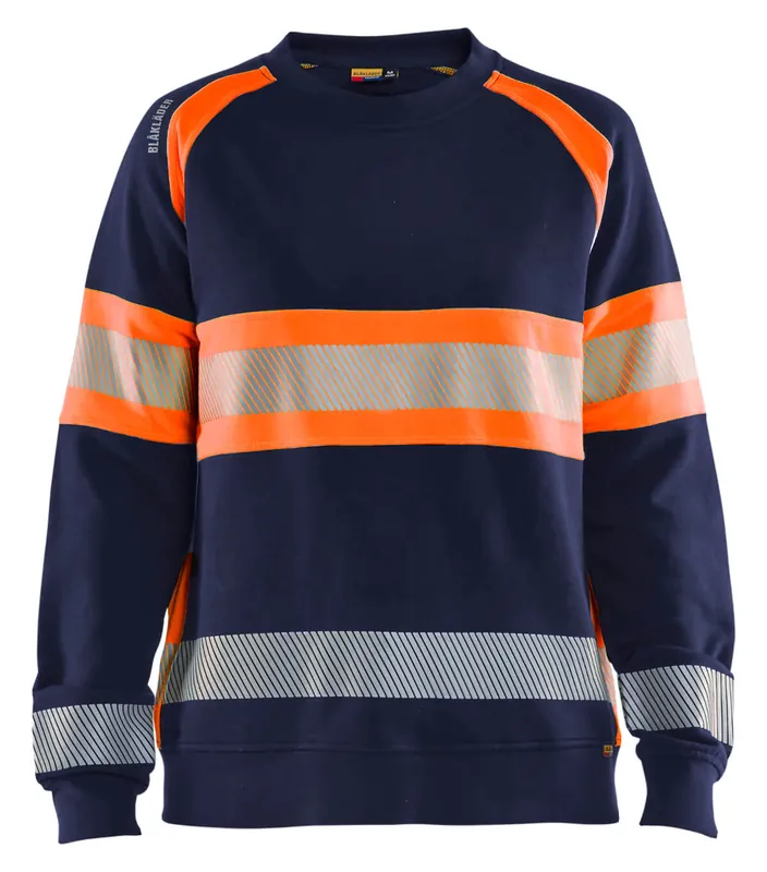 Blakläder Damen High Vis Sweatshirt 3409 marineblau/orange Größe: 3XL Preisknaller