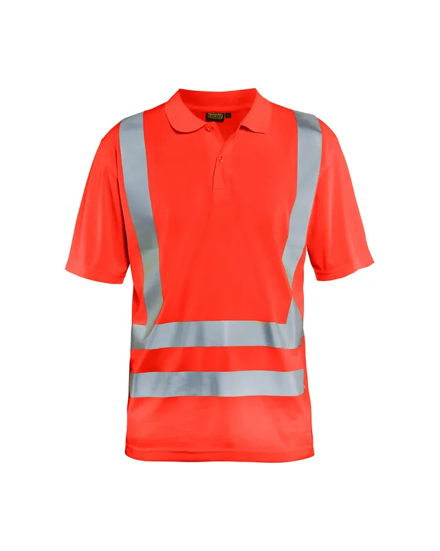 Versand Am Gleichen Tag Blakläder High Vis Polo Shirt 3391 High Vis rot Größe: 3XL