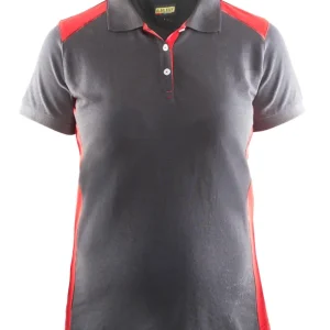 Blakläder Damen Polo Shirt 3390 grau/rot  Größe: 3XL Expressversand