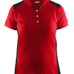 Sichere Zahlung Blakläder Damen Polo Shirt rot/schwarz Größe: 3XL