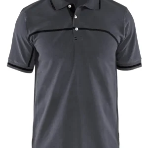 Aktuell Blakläder Polo Shirt mittelgrau/schwarz Größe: 3XL