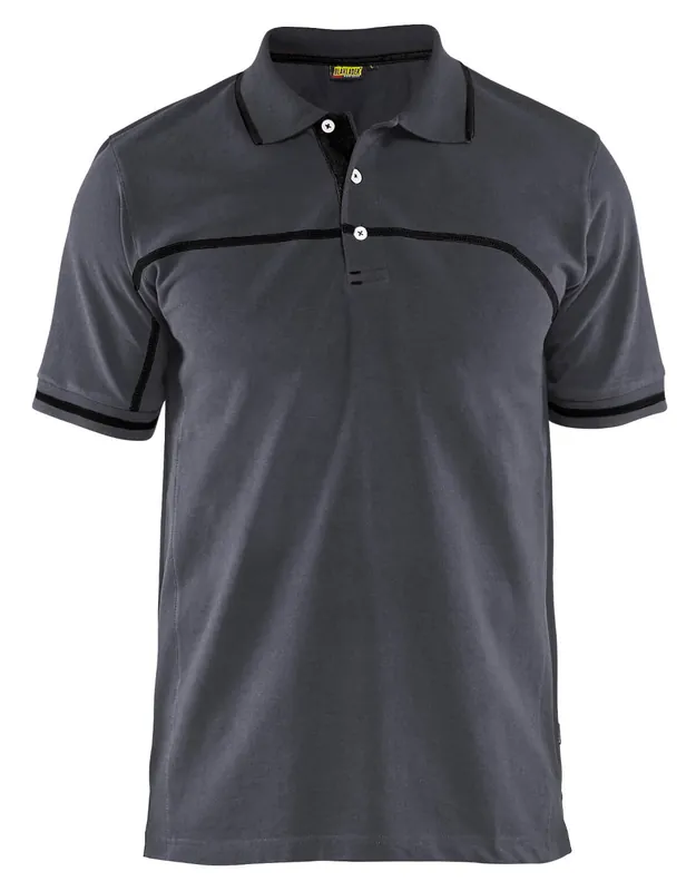 Aktuell Blakläder Polo Shirt mittelgrau/schwarz Größe: 3XL