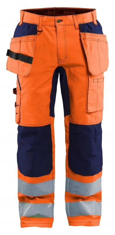 Top-Preis Blakläder HighVis Bundhose Stretch High Vis orange/marineblau