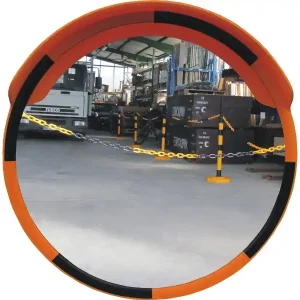 TEMKA Verkehrsspiegel schwarz/gelb rund 800 mm Letzte Chance